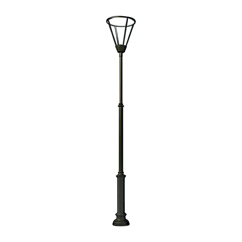 Stalpi de iluminat pentru parc - Stalp de iluminat pentru exterior cu un brat, realizat din aluminiu si bec LED - A4015
