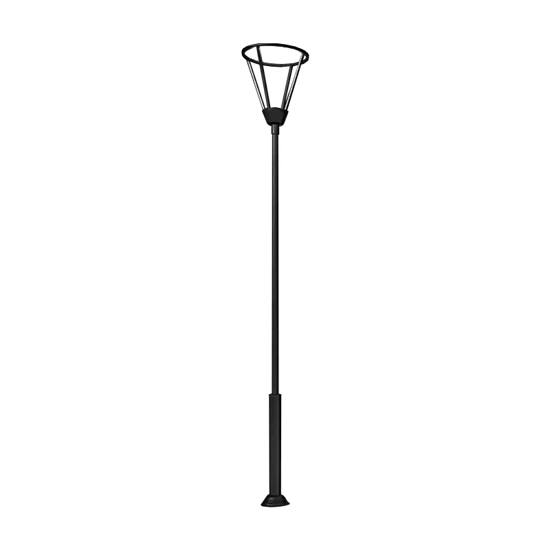 Stalpi de iluminat pentru parc - Stalp de iluminat pentru exterior cu un brat, realizat din aluminiu si bec LED - A4015