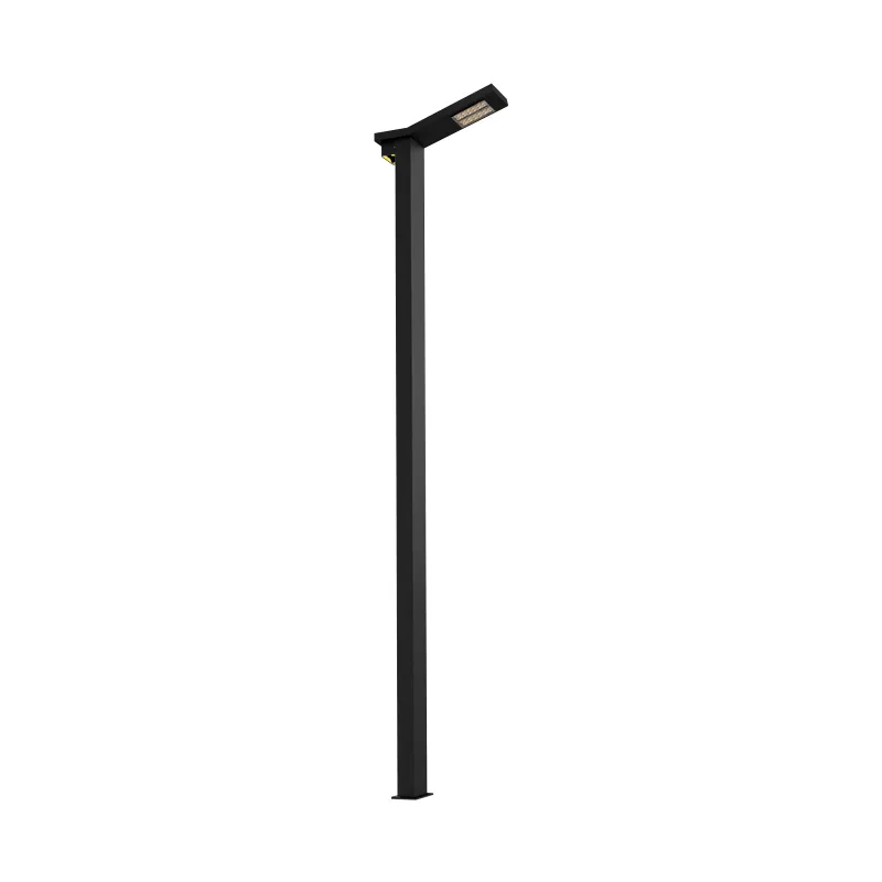 Stalpi de iluminat pentru alei pietonale - Stalp de iluminat pentru exterior cu un brat, realizat din aluminiu si bec LED - A4018