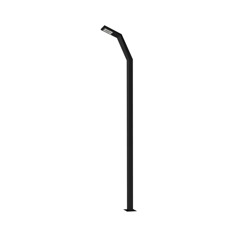 Produse profesionale de mobilier urban - Stalp de iluminat pentru exterior cu un brat, realizat din aluminiu si bec LED - A4019