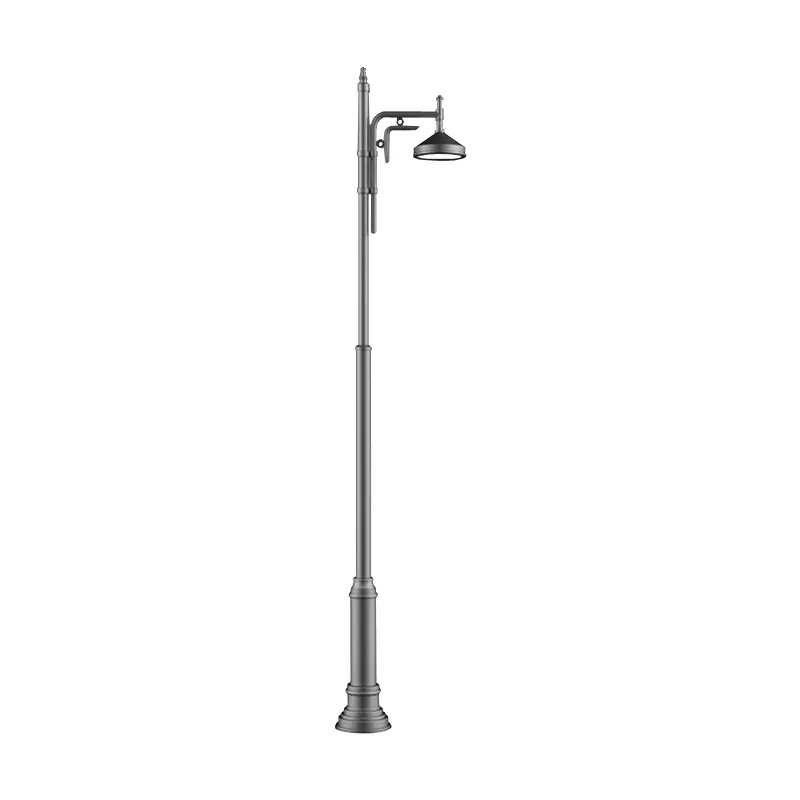 Iluminat Urban - Stalp de iluminat pentru exterior cu un brat, realizat din aluminiu si bec LED - A4022