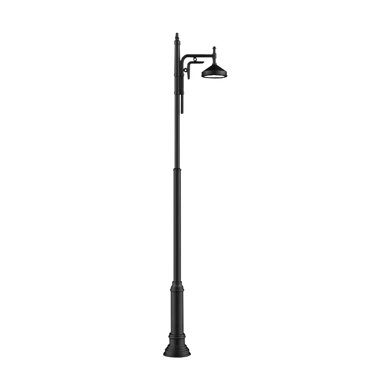 Stalpi de iluminat pentru parc - Stalp de iluminat pentru exterior cu un brat, realizat din aluminiu si bec LED - A4022