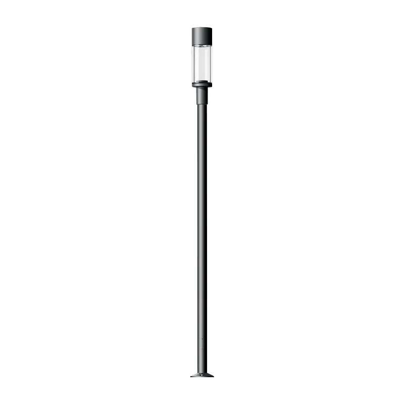 Stalpi de iluminat stradali - Stalp de iluminat pentru exterior cu un brat, realizat din aluminiu si bec LED - A4026
