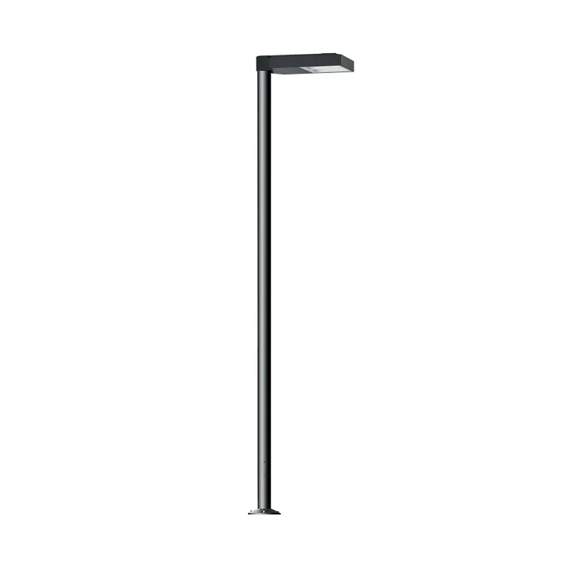 Stalpi de iluminat stradali - Stalp de iluminat pentru exterior cu un brat, realizat din aluminiu si bec LED - A4027