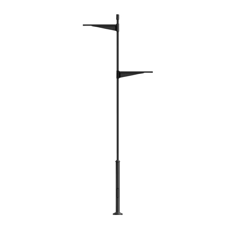 Iluminat Urban - Stalp de iluminat stradal cu doua brate realizat din otel galvanizat A4042