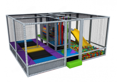 Echipamente locuri de joaca de INTERIOR - Trambuline pentru locul de joaca cu piscina cu bile - MSP-007