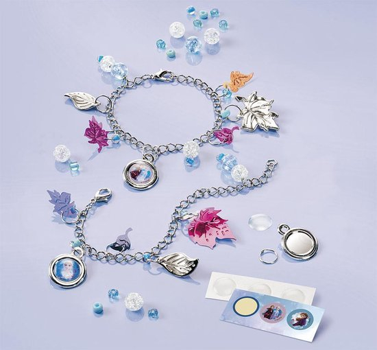 Set creativ 2 in 1, Disney Frozen, diamond paint si bratari cu pandantive [7]