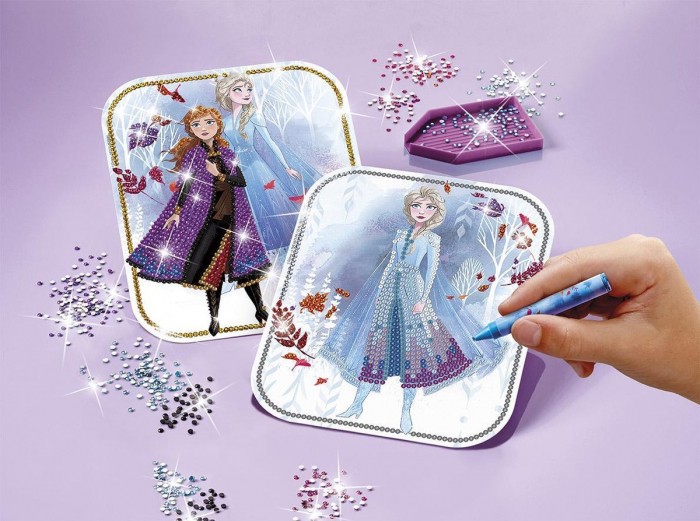 Set creativ 2 in 1, Disney Frozen, diamond paint si bratari cu pandantive [6]