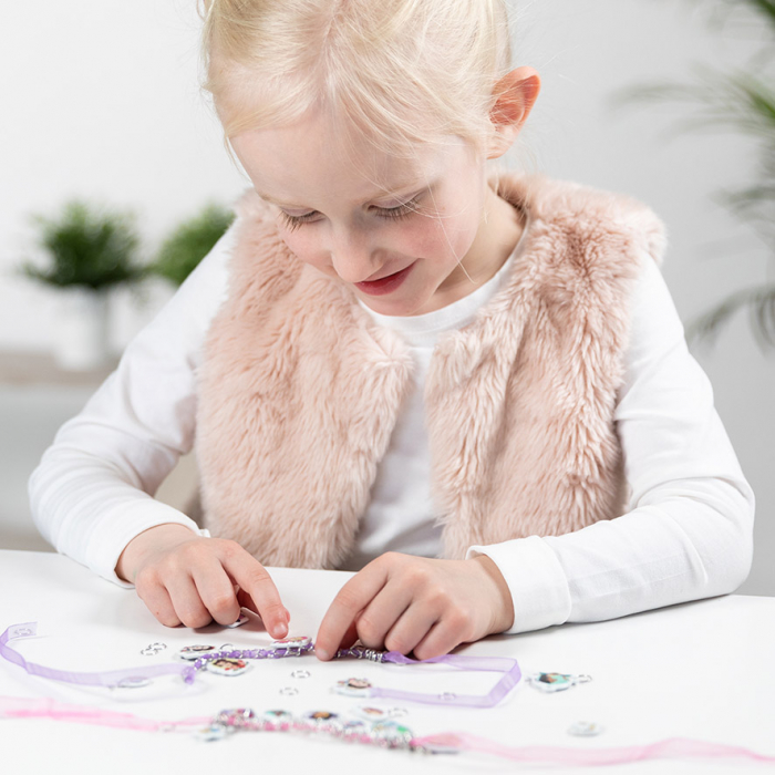 Set creativ DIY Bratari cu pandantive moi 2D cu slipici, Disney Princess [7]
