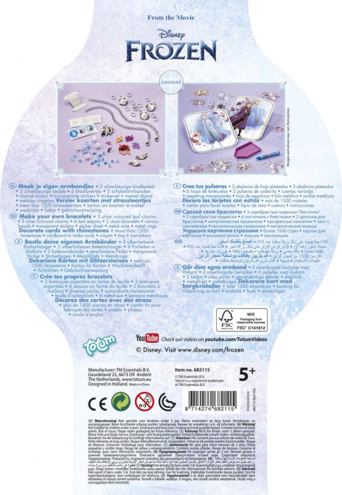 Set creativ 2 in 1, Disney Frozen, diamond paint si bratari cu pandantive [8]