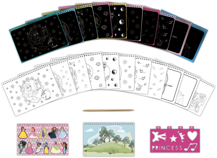Set creativ de razuit si colorat Disney Princess [3]