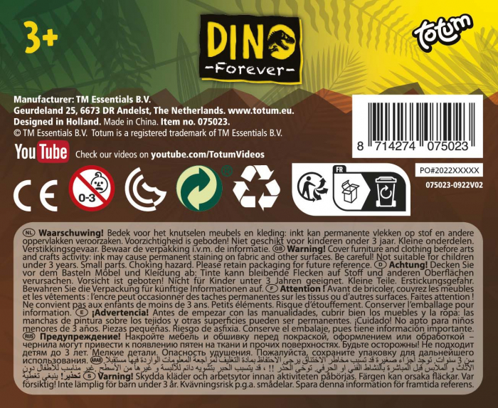 Set 12 stampile cu dinozauri cu tus propriu [6]