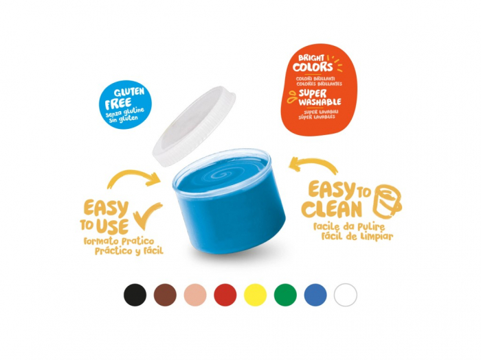 Acuarele de pictat cu mâna, Baby Finger Paint 8 x 50 ml [2]