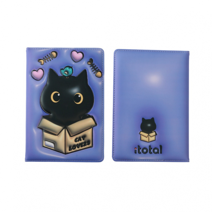 Agenda 3D, design pisicuta neagra, A5, 96 pagini, iTotal [1]