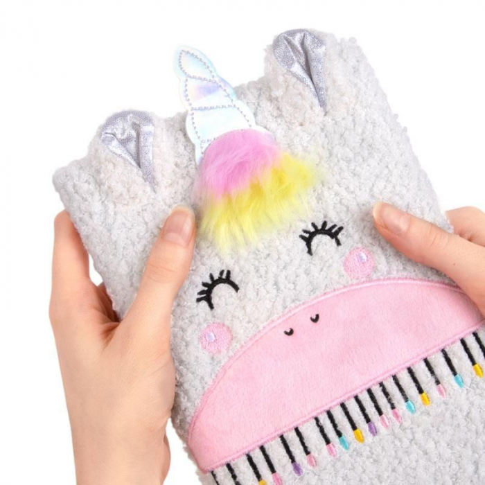 Agenda A5 cu coperta moale de plus, model Unicorn, 80 file [3]