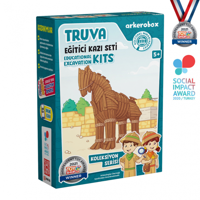Arkerobox - Set arheologic educational si puzzle 3D, Grecia Antica, Calul Troian [3]