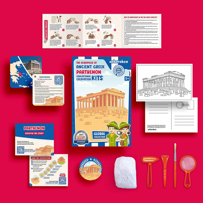 Arkerobox - Set arheologic educational si puzzle 3D, Grecia antica, Parthenon [8]