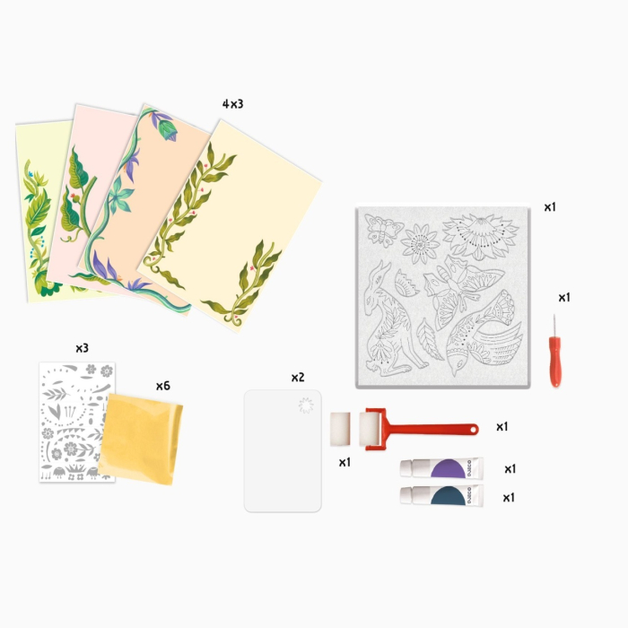 Atelier creativ de gravura Pasiune pentru flori, Djeco [3]