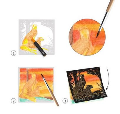 Atelier creativ cu creioane acuarela, Lumina din fundal [3]