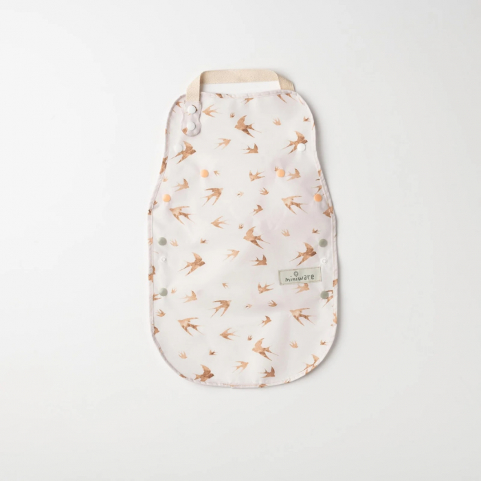 Baveta bebelusi 2 in 1 Miniware Catch & Cover, Golden Swallow [4]