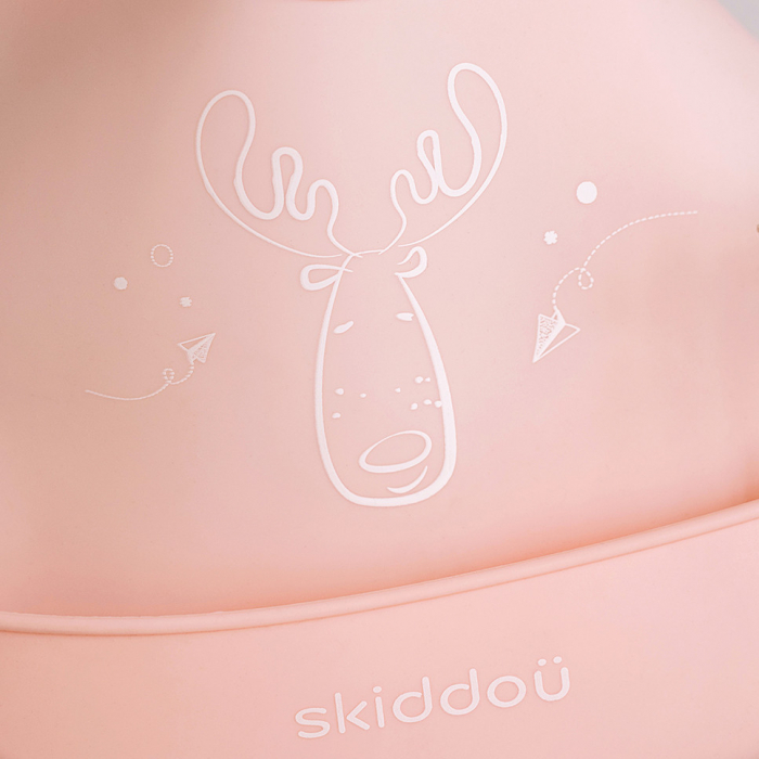 Baveta din silicon Smekke, Skiddou, Keep Pink, Roz [2]