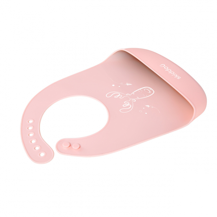 Baveta din silicon Smekke, Skiddou, Keep Pink, Roz [4]