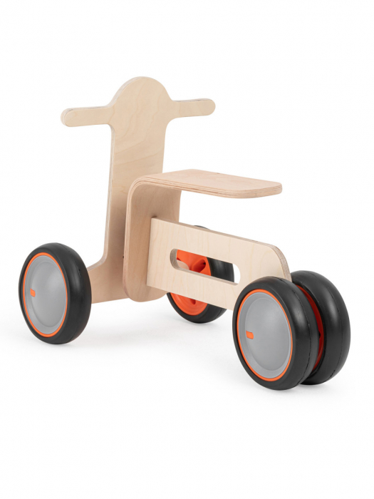 Bicicleta cu 3 roti pentru copii MamaToyz Tribike, din lemn natural, fara pedale [6]