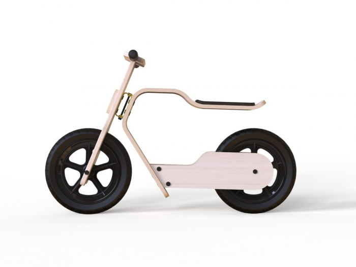 Bicicleta fara pedale MamaToyz RideMe, din lemn natural [5]