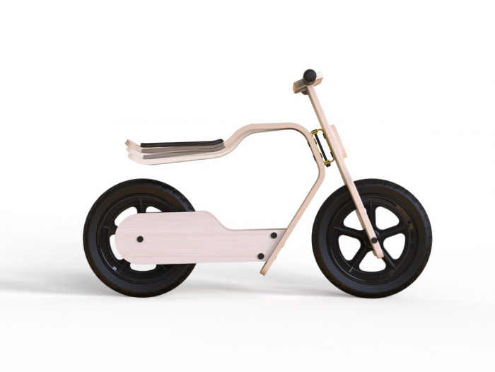Bicicleta fara pedale MamaToyz RideMe, din lemn natural [4]