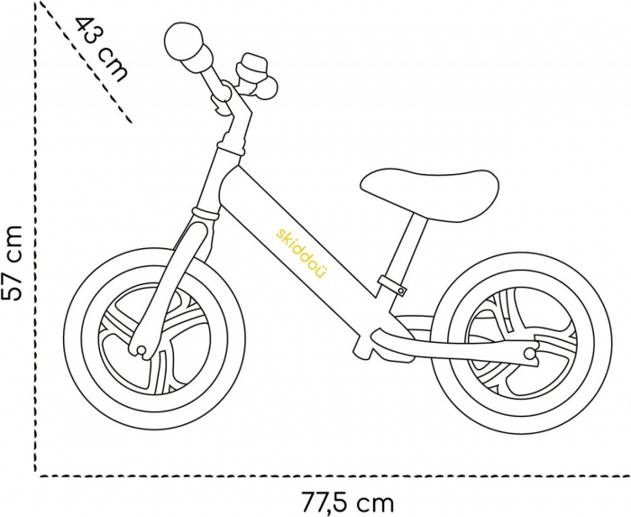 Bicicleta fara pedale Nils, Skiddou, Denim, Bleumarin [8]