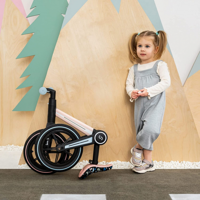 Bicicleta pliabila fara pedale Skiddou Ronny, Keep Pink, Roz [8]