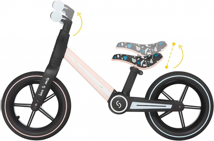 Bicicleta pliabila fara pedale Skiddou Ronny, Keep Pink, Roz [4]