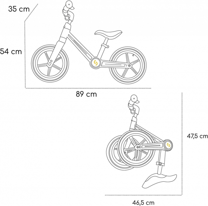 Bicicleta pliabila fara pedale Skiddou Ronny, Keep Pink, Roz [2]