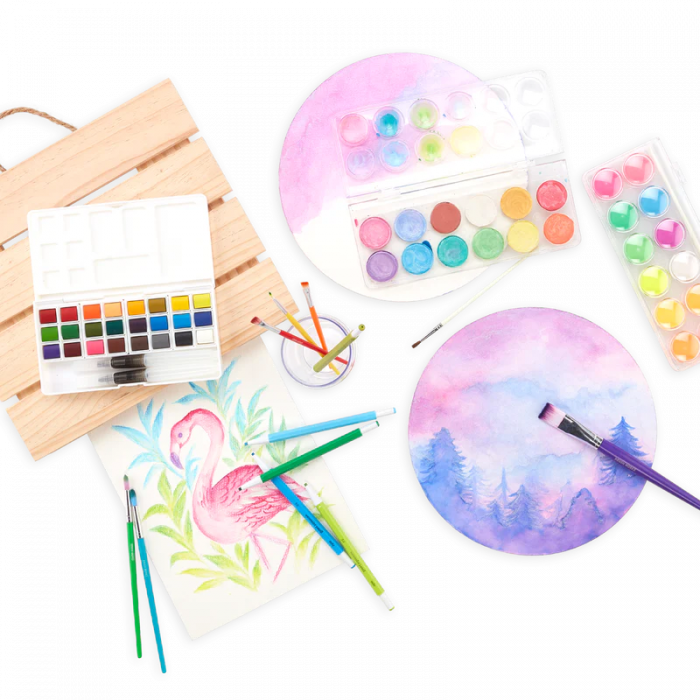 Bloc desen circular Watercolor Chroma Blends [2]