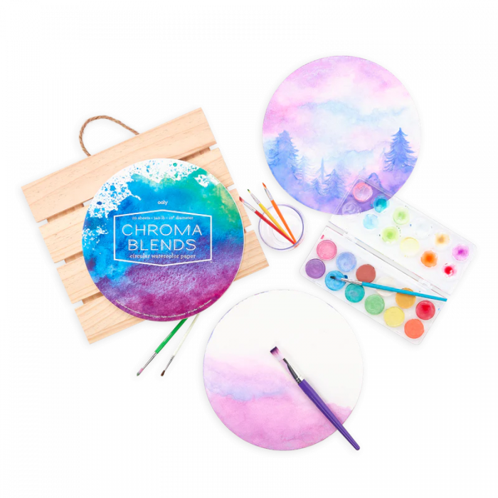 Bloc desen circular Watercolor Chroma Blends [6]