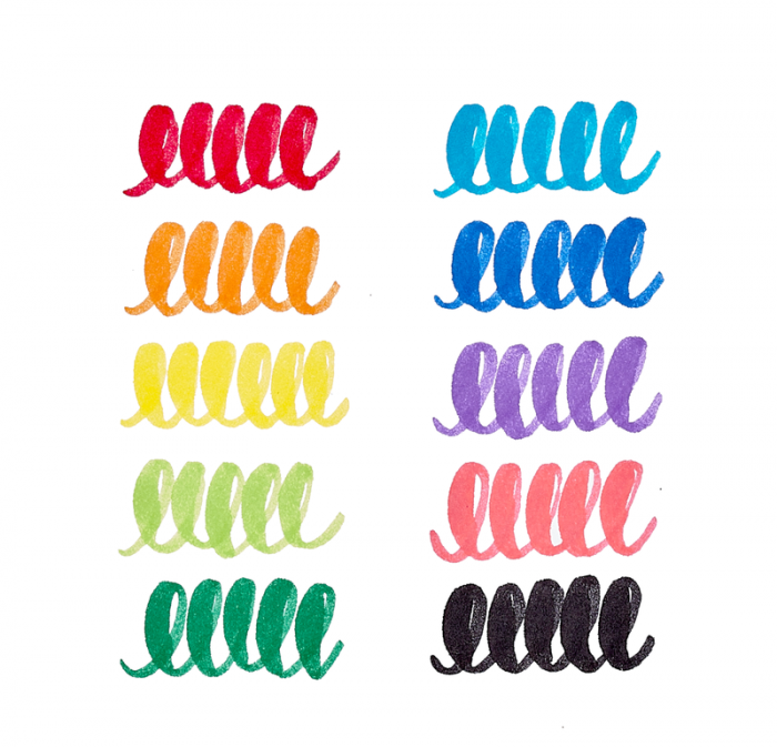 Carioci lavabile cu pensula, Big Bright Brush, set 10 culori [2]