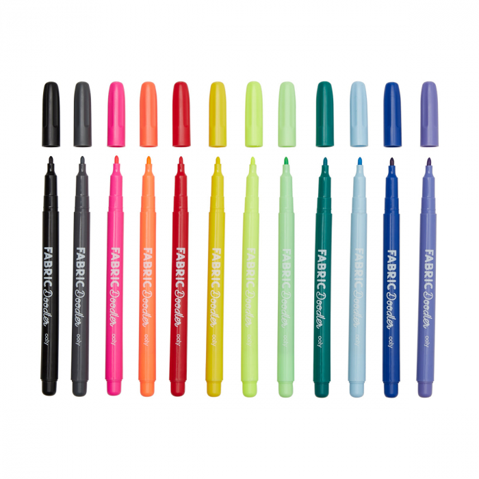 Carioci permanente pentru textile Fabric Doodlers - Set de 12 [2]