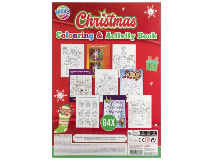 Carte de colorat cu activitati, Craciunul, A4, 64 pagini [2]
