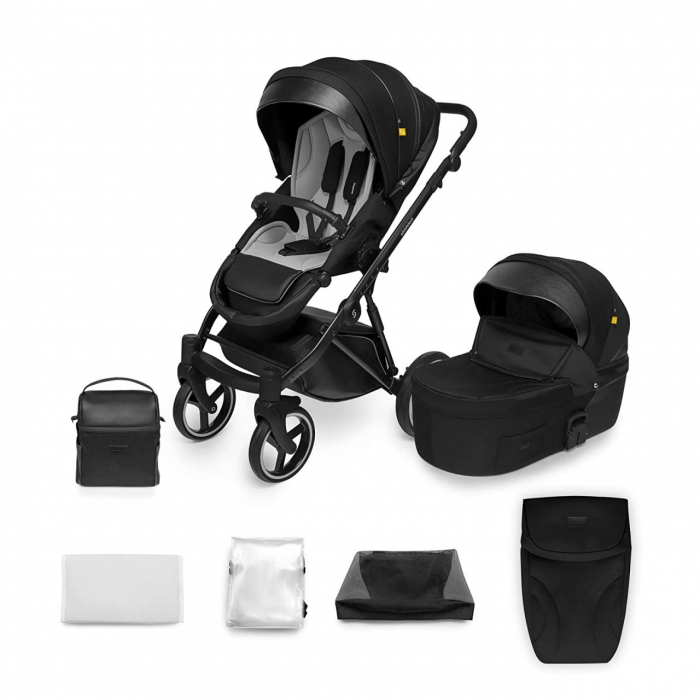 Carucior 2 in 1 Skiddou Oslo+, Onyx, Negru [1]