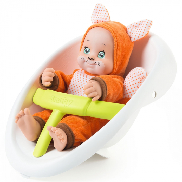 Carucior pentru papusi Smoby Minikiss 3 in 1 gri [5]
