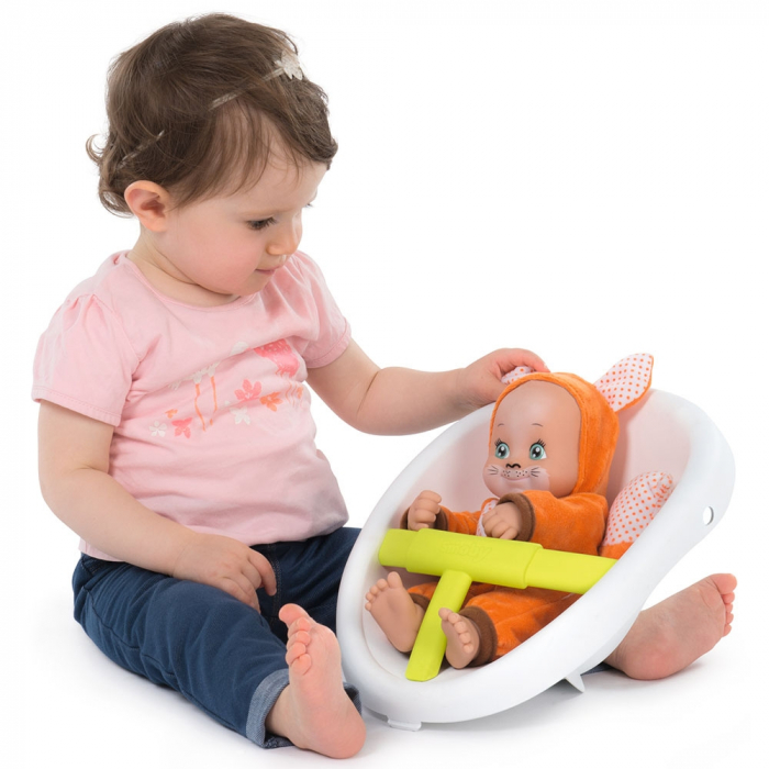 Carucior pentru papusi Smoby Minikiss 3 in 1 gri [9]