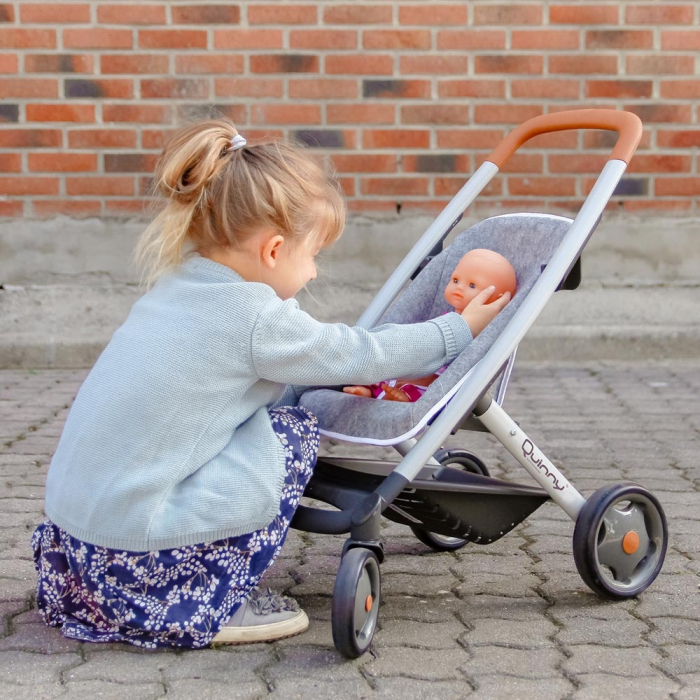 Carucior pentru papusi Smoby Quinny Combi 3 in 1 gri [7]