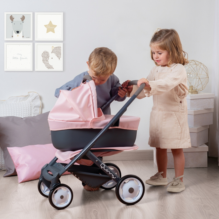 Carucior pentru papusi Smoby Quinny Combi 3 in 1 pink [6]