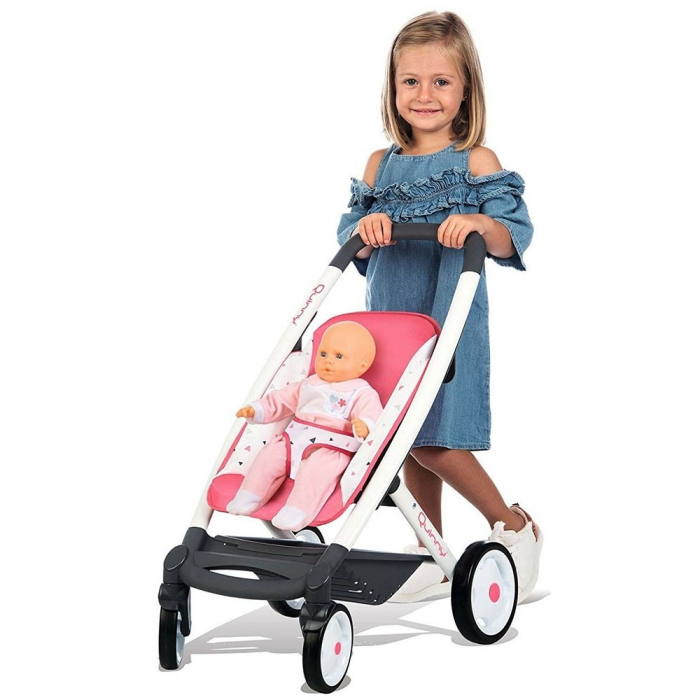 Carucior pentru papusi Smoby Quinny Combi 3 in 1 roz [6]