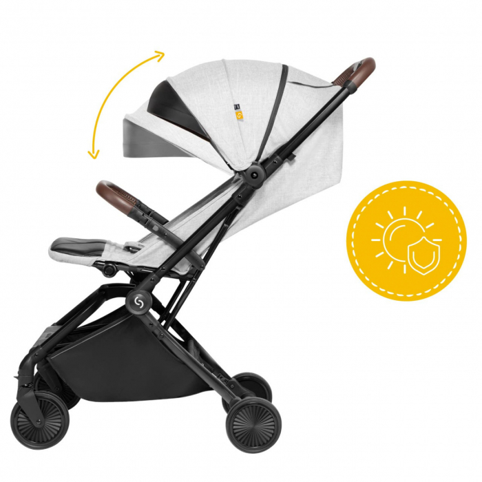 Carucior sport pliabil Skiddou Espoo Normandic Dream, ultracompact pentru calatorii, Gri [7]