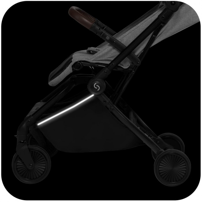 Carucior sport pliabil Skiddou Espoo Normandic Dream, ultracompact pentru calatorii, Gri [4]