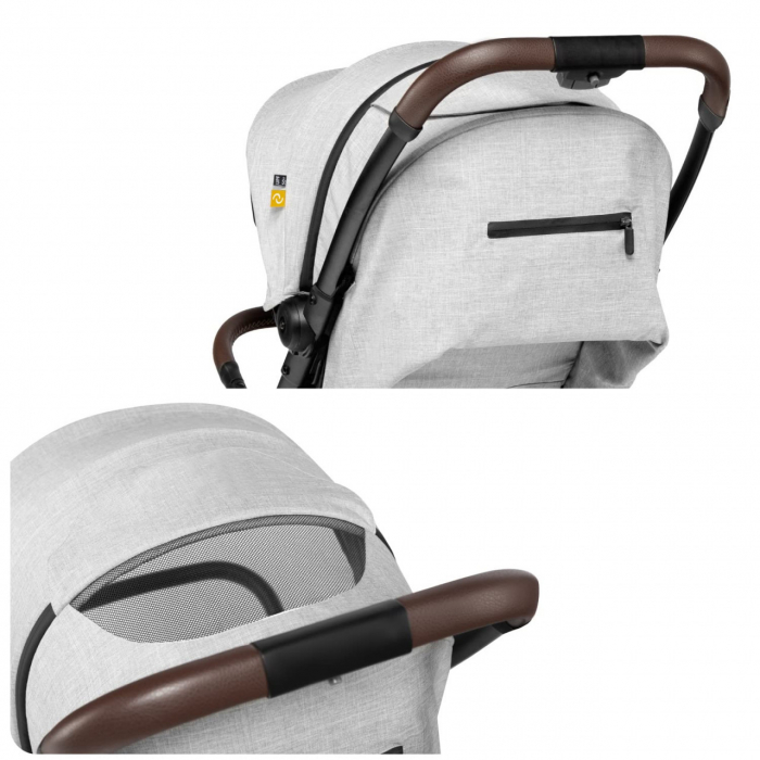 Carucior sport pliabil Skiddou Espoo Normandic Dream, ultracompact pentru calatorii, Gri [10]