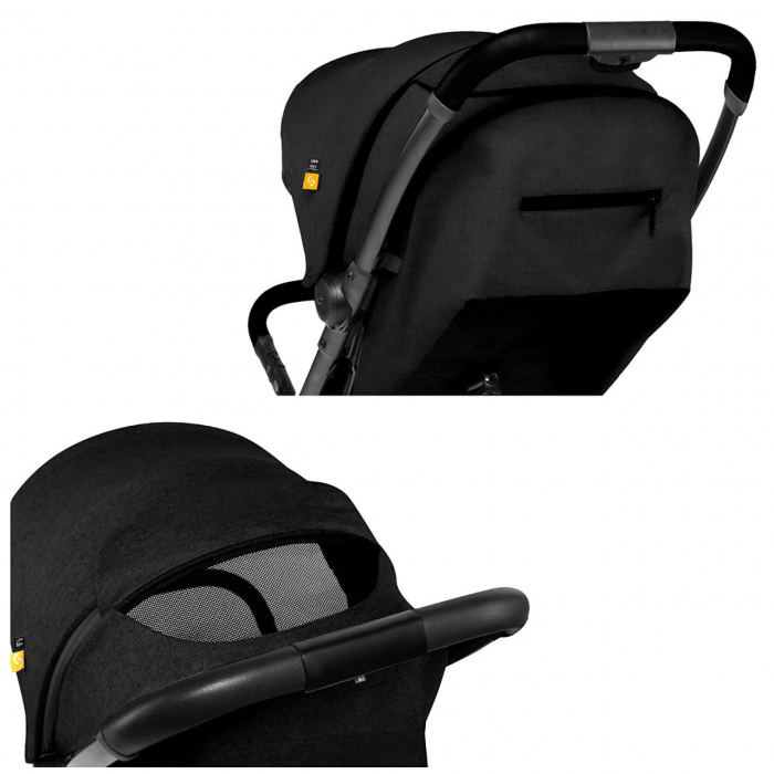 Carucior sport pliabil Skiddou Espoo+ Onyx, ultracompact pentru calatorii, Negru [10]