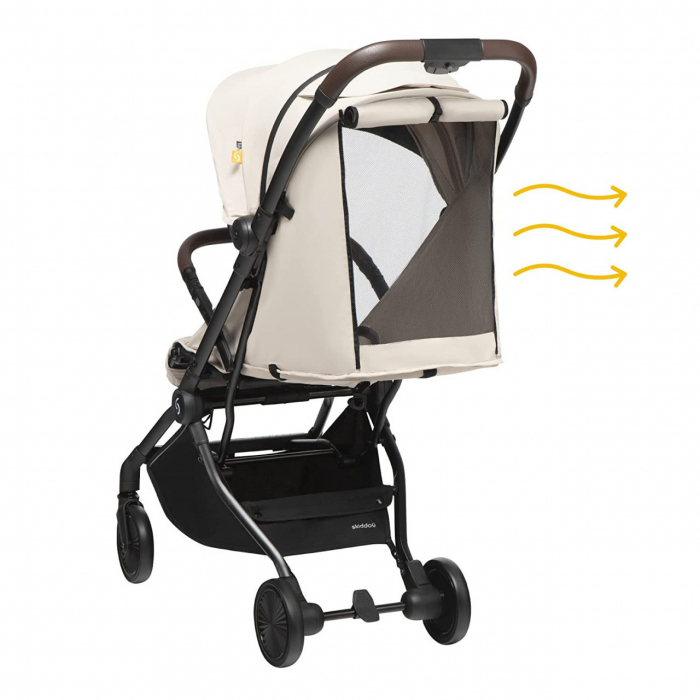 Carucior sport pliabil Skiddou Espoo+ Vanilla Delight, ultracompact pentru calatorii, Beige - Editie Limitata [12]
