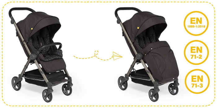 Carucior sport pliabil Skiddou Mell Onyx, ultracompact pentru calatorii, Negru [8]